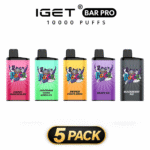 Iget Bar Pro 10,000 5 Pack – Most Popular