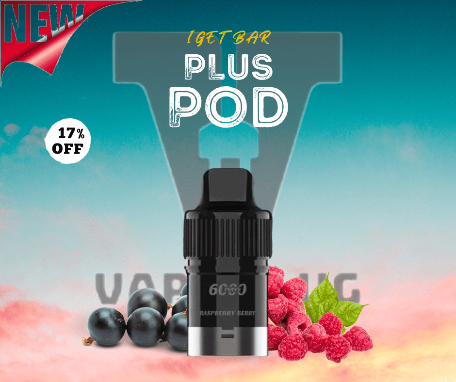raspberry-berry-iget-bar-plus-6000-disposable-new-flavour-2.png RASPBERRY BERRY – IGET BAR PLUS 6000 (DISPOSABLE) (NEW FLAVOUR!) - Image 1